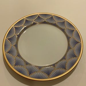Faberge “Coronation” blue bread and butter plate. 6 5/8” fine china.